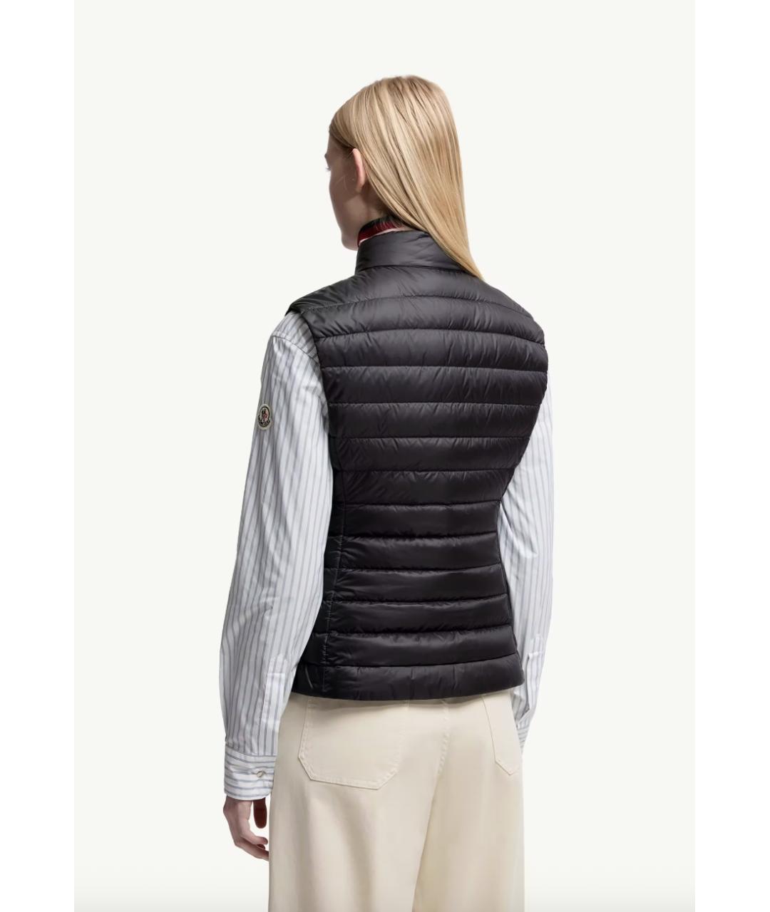 MONCLER Черный полиамидовый жилет, фото 5
