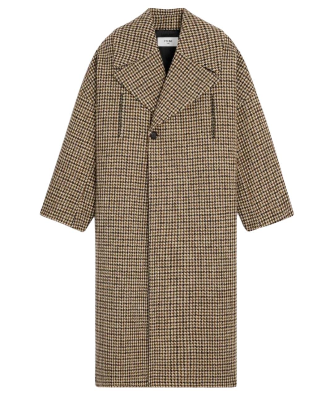 CELINE Бежевое шерстяное пальто, фото 1