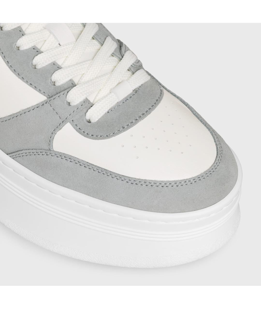 CELINE Серые кожаные кеды, фото 4