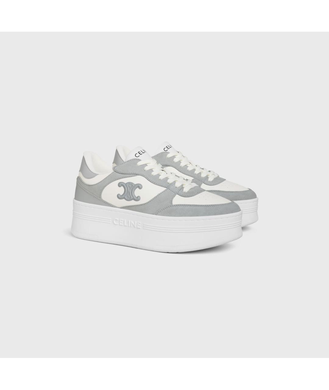CELINE Серые кожаные кеды, фото 2