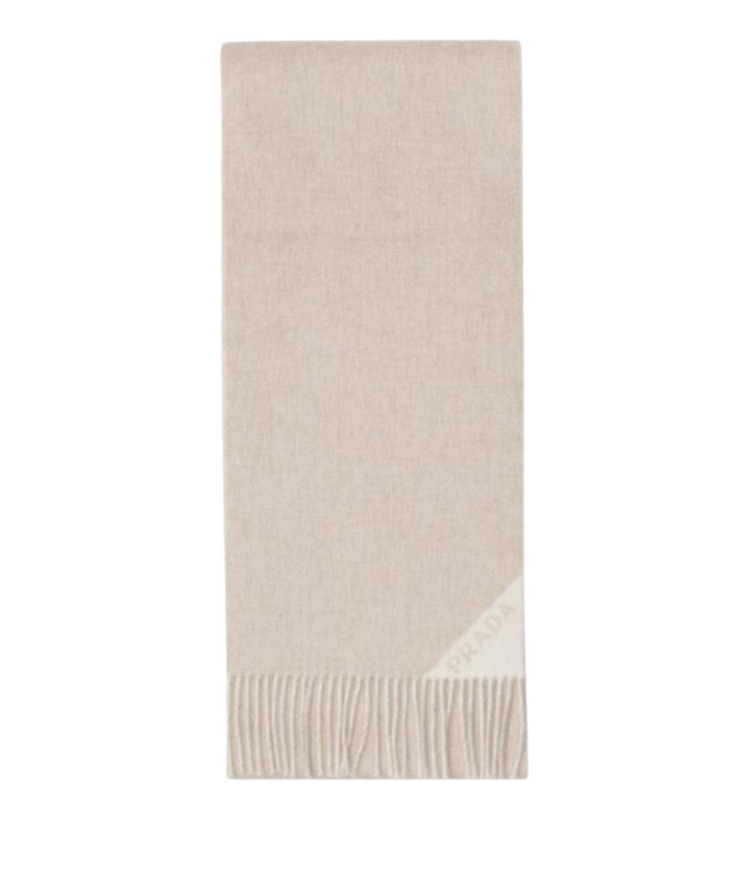 PRADA Бежевый кашемировый шарф, фото 1