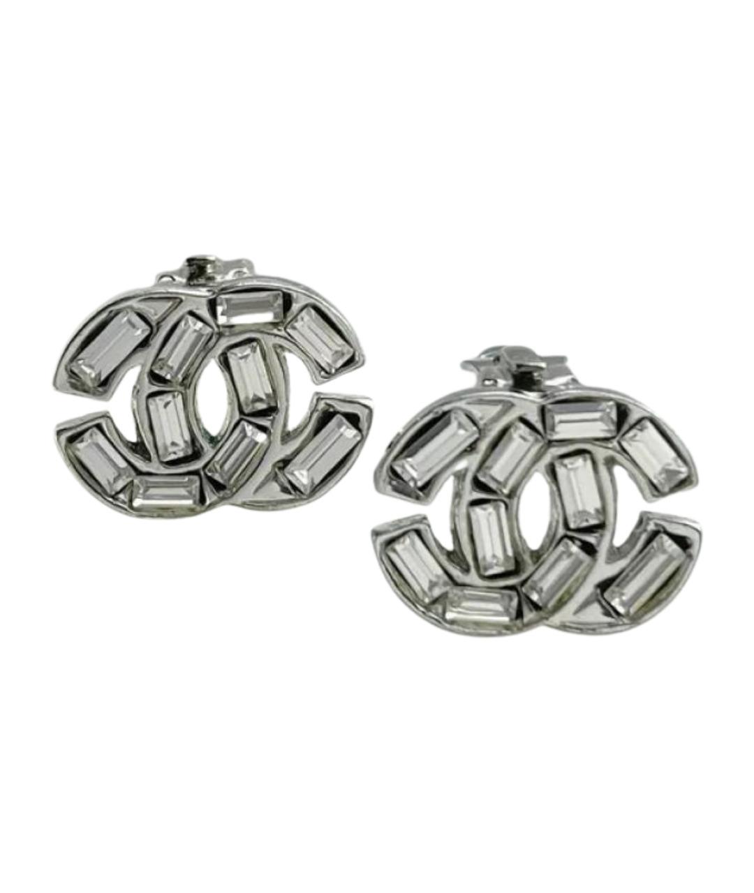 CHANEL Серебряные металлические серьги, фото 1