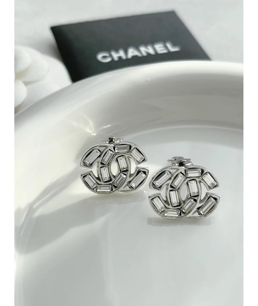 CHANEL Серебряные металлические серьги, фото 7