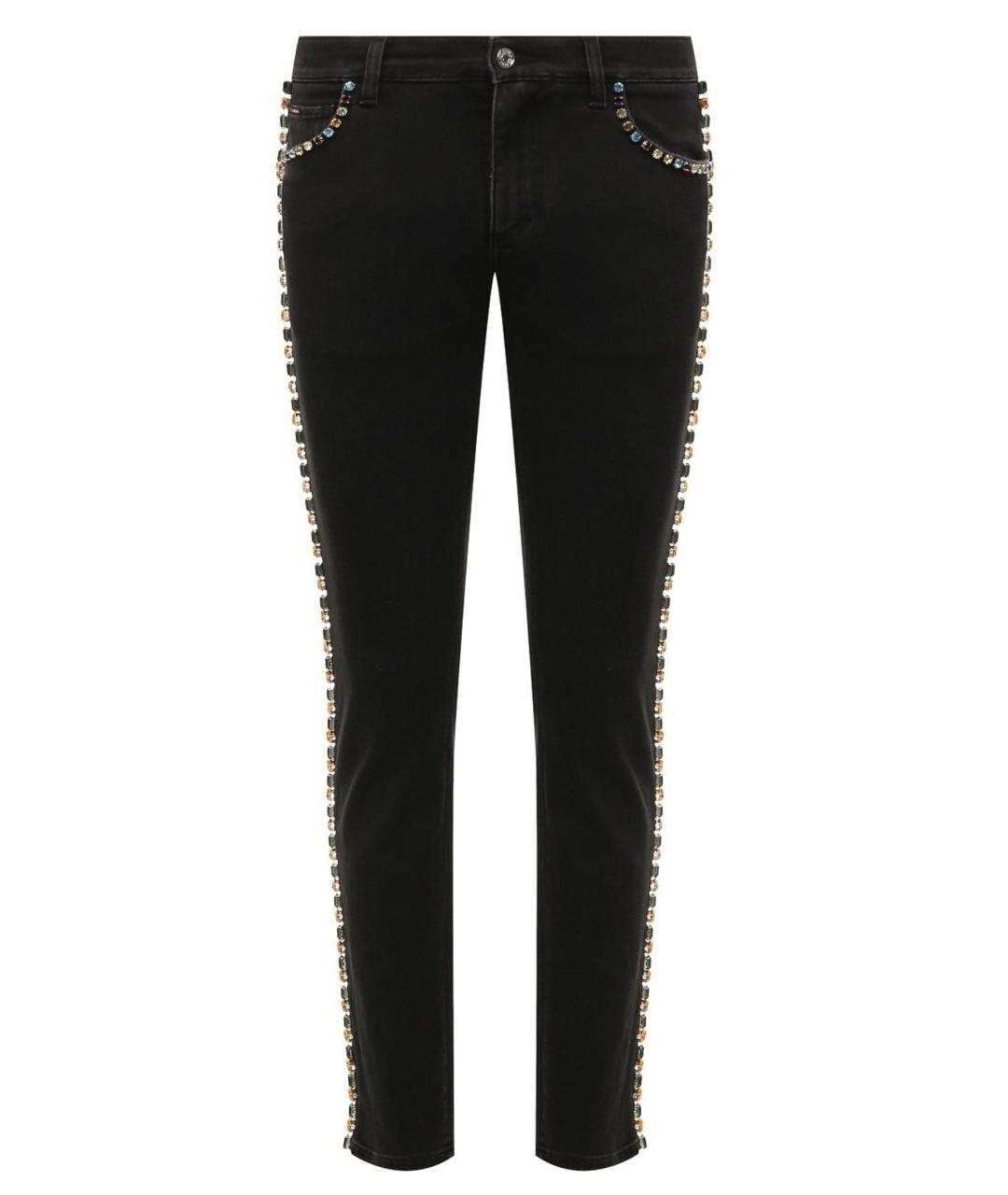 DOLCE&GABBANA Черные хлопко-эластановые джинсы скинни, фото 1