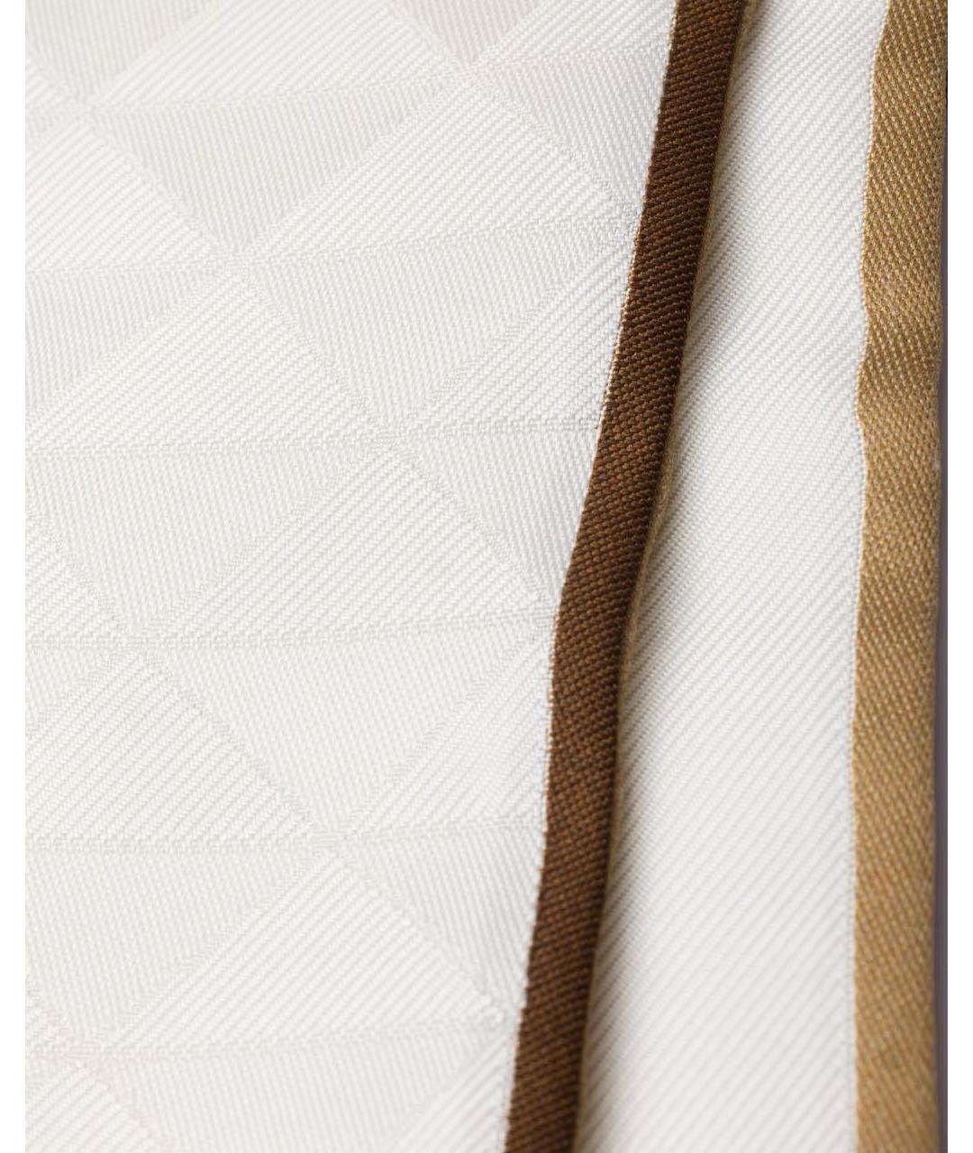 PRADA Белый шелковый шарф, фото 2