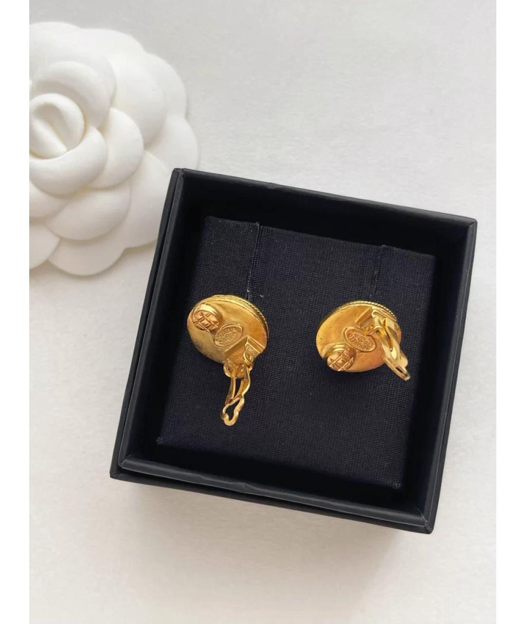 CHANEL Коричневые стеклянные серьги, фото 2