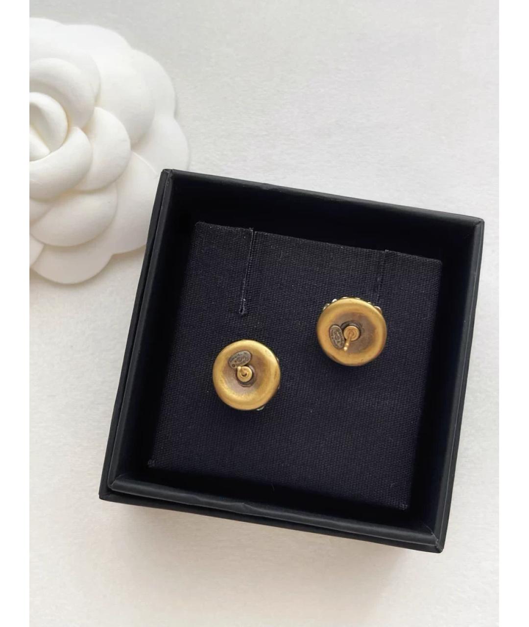 CHANEL Золотые металлические серьги, фото 2