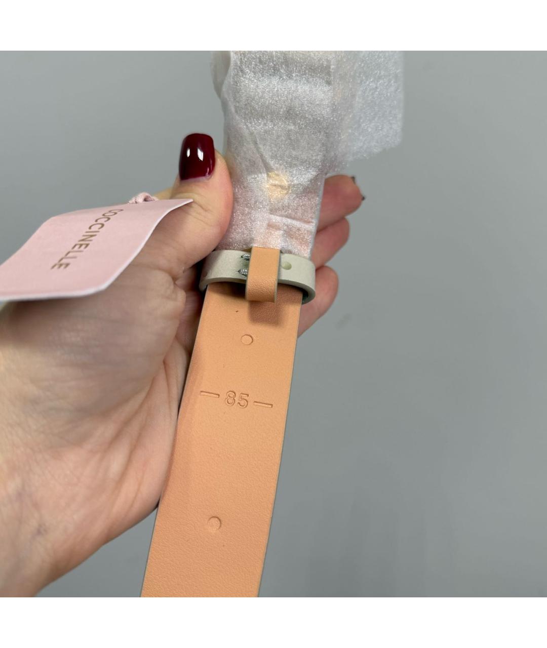 COCCINELLE Серый кожаный ремень, фото 5