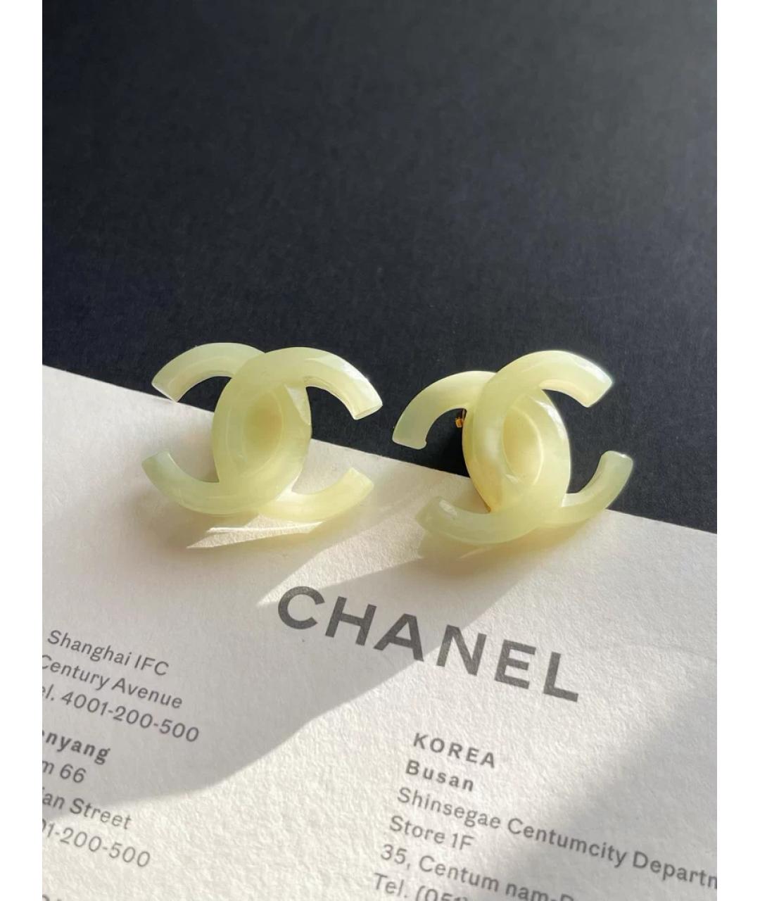 CHANEL Зеленые серьги, фото 3