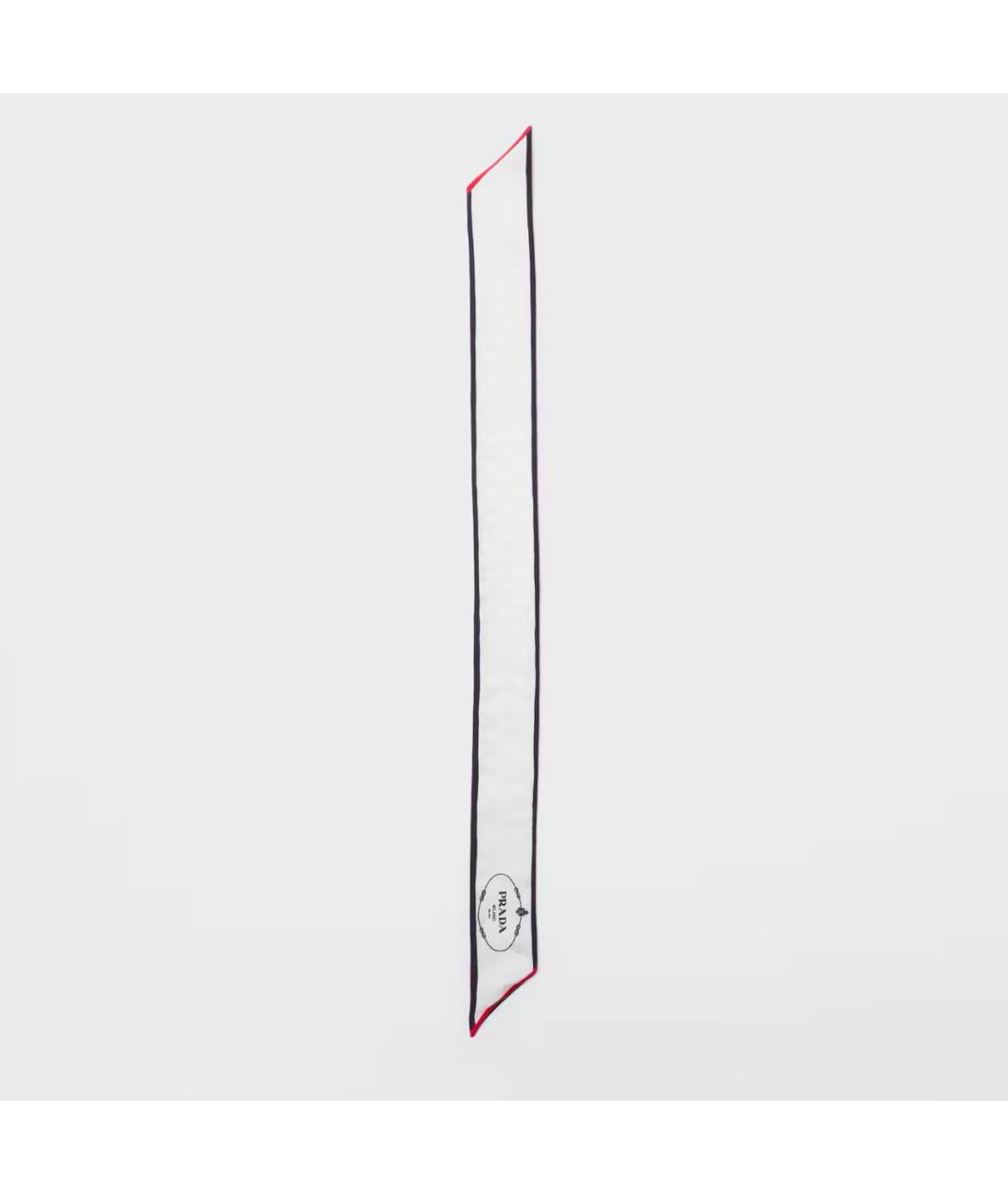 PRADA Белый шарф, фото 3