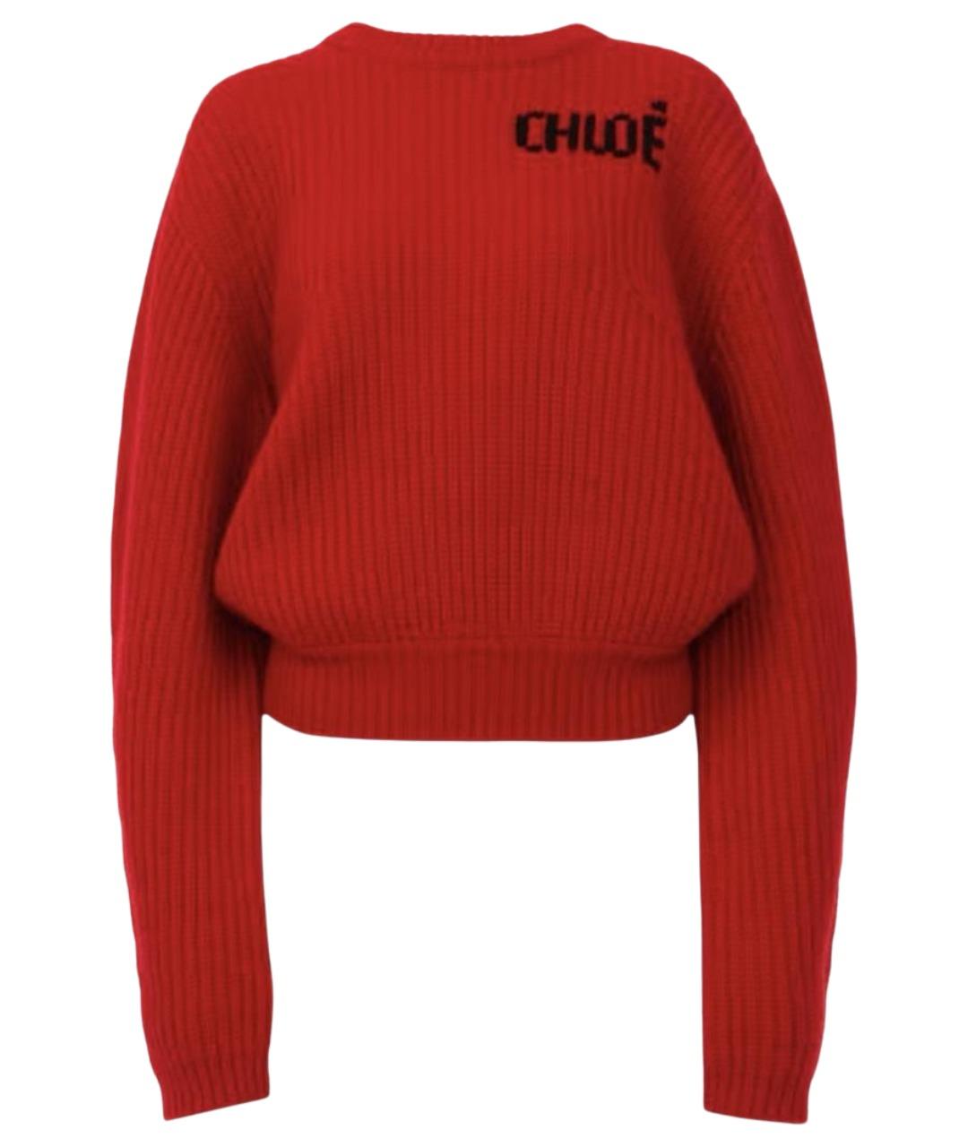 CHLOE Красный шерстяной джемпер / свитер, фото 1