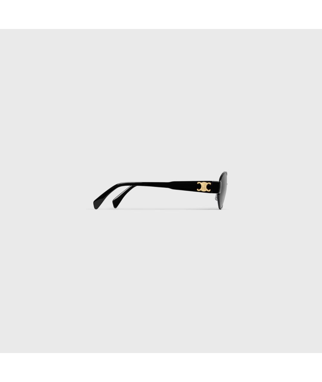 CELINE Черные металлические солнцезащитные очки, фото 4