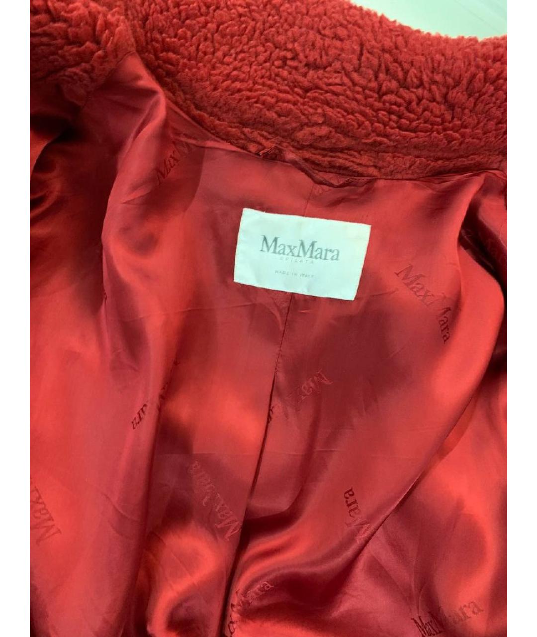 MAX MARA Красная меховая шуба, фото 4