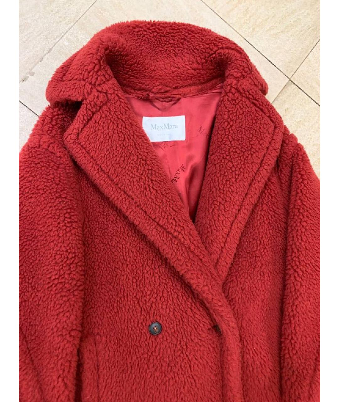 MAX MARA Красная меховая шуба, фото 3