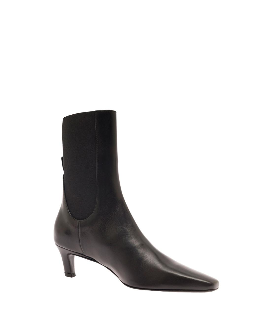 TOTEME Черные кожаные ботильоны, фото 2