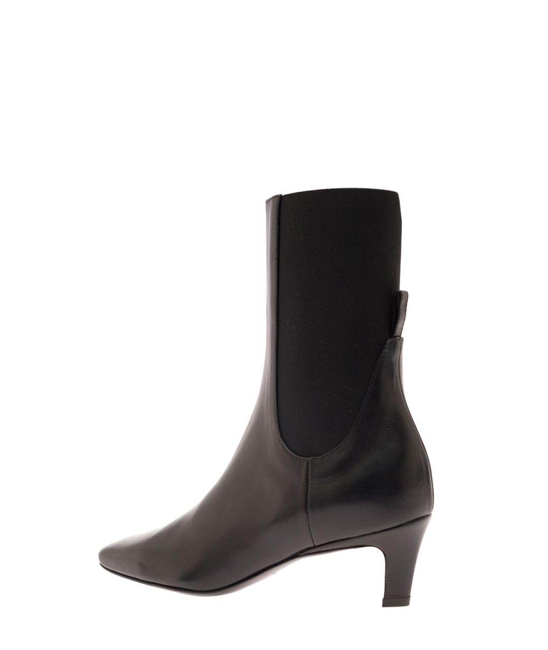 TOTEME Черные кожаные ботильоны, фото 3