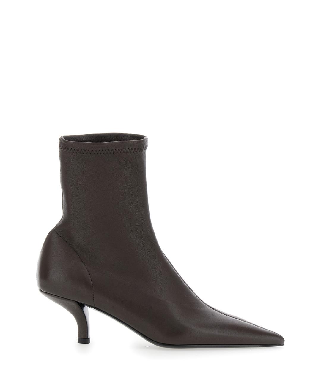 TOTEME Коричневые кожаные ботильоны, фото 1