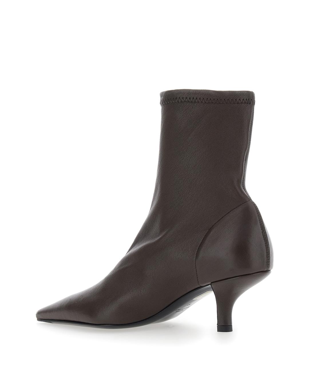 TOTEME Коричневые кожаные ботильоны, фото 3