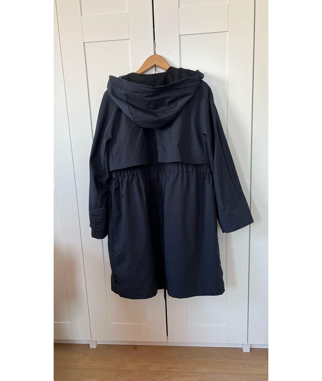 WEEKEND MAX MARA Темно-синий полиэстеровый тренч/плащ, фото 2