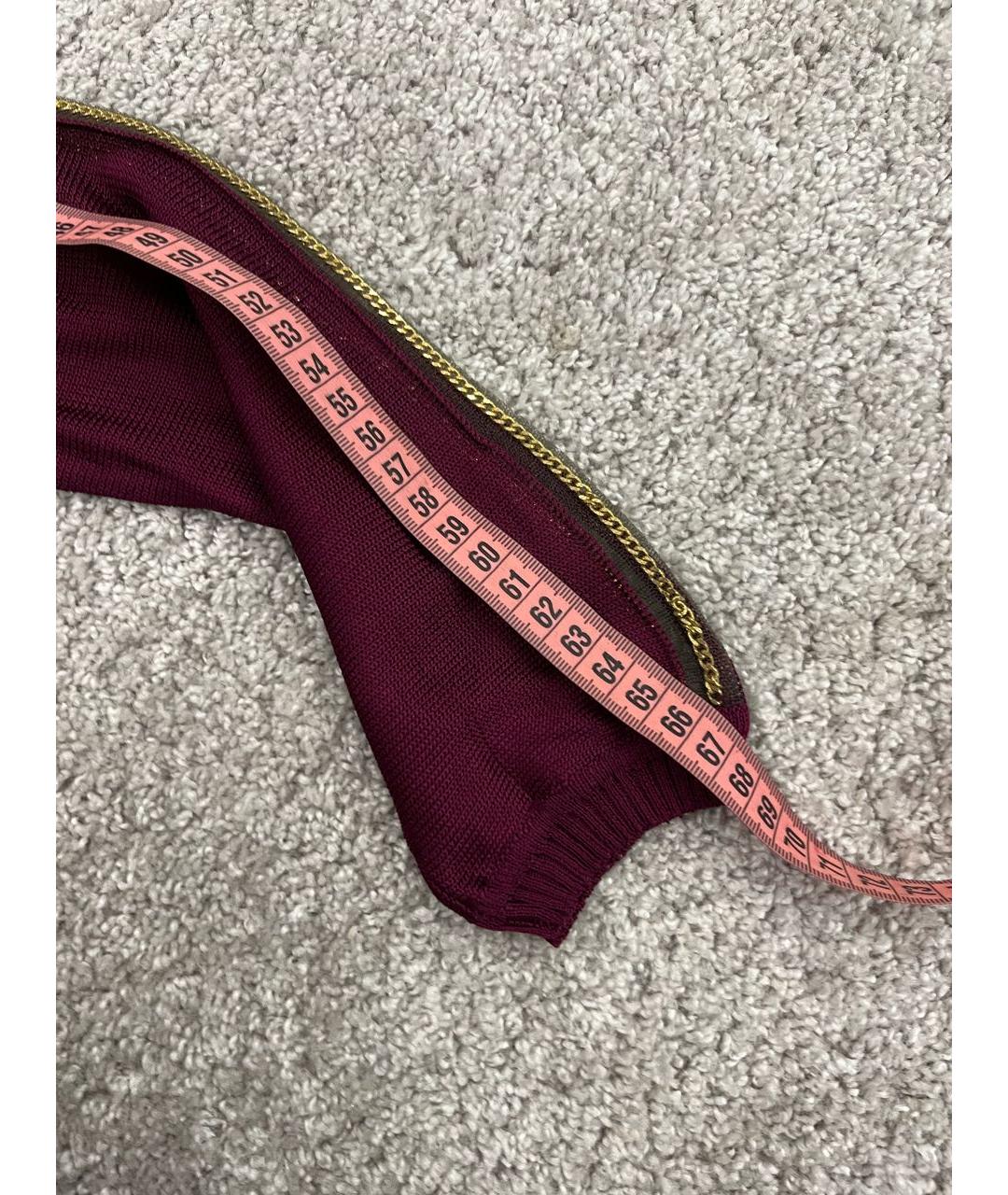 CHRISTIAN DIOR Бордовый сетчатый кардиган, фото 7