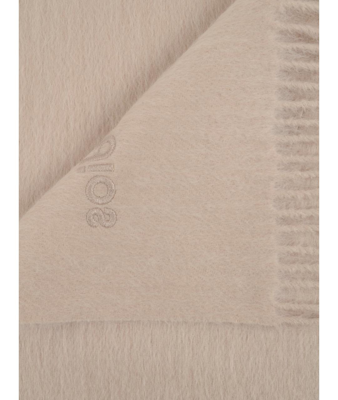 ACNE STUDIOS Бежевый шерстяной шарф, фото 2