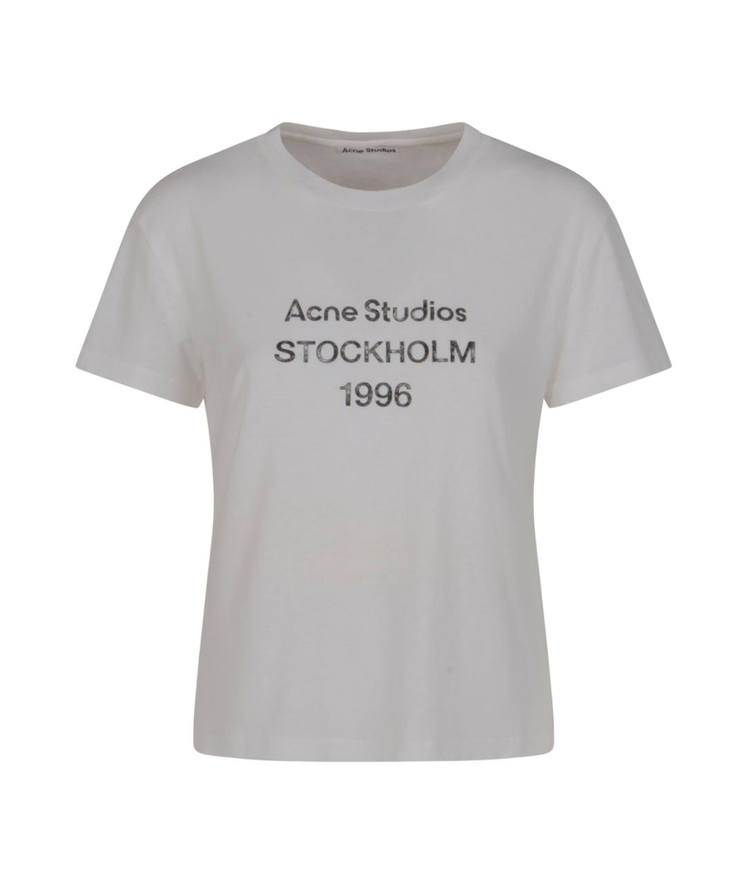 ACNE STUDIOS Бежевая хлопковая футболка, фото 1