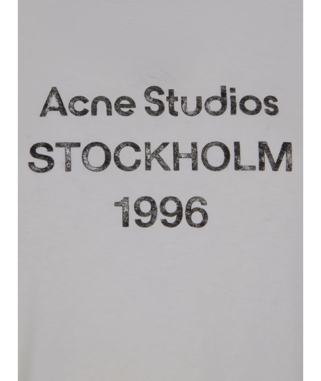 ACNE STUDIOS Бежевая хлопковая футболка, фото 3
