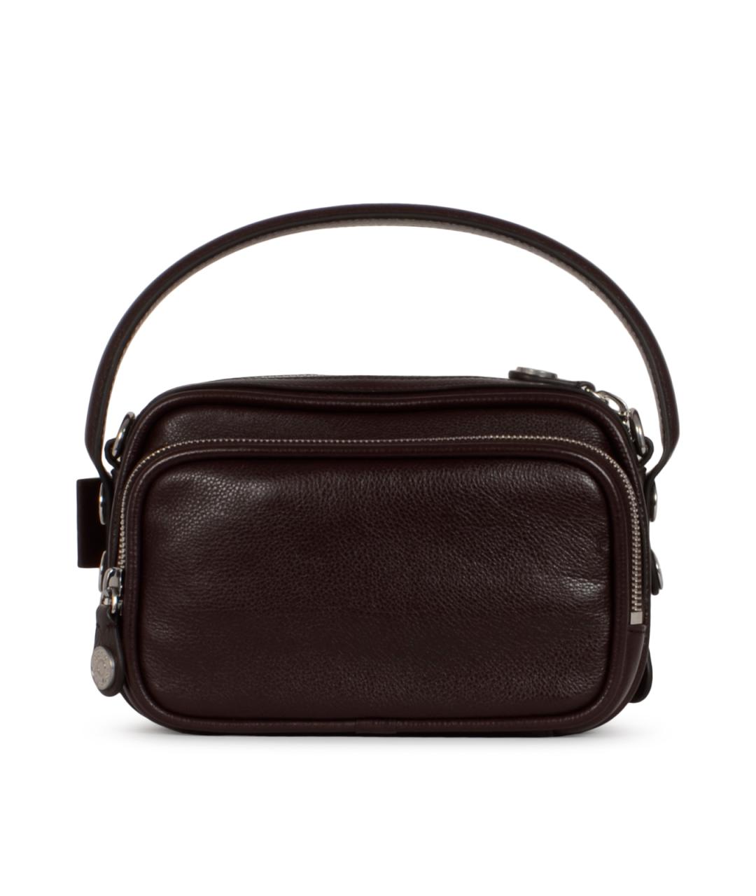 ACNE STUDIOS Коричневая кожаная сумка через плечо, фото 3