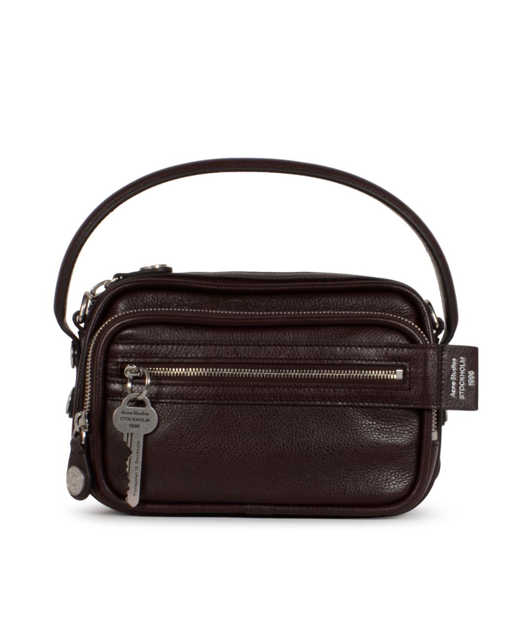 ACNE STUDIOS Коричневая кожаная сумка через плечо, фото 1