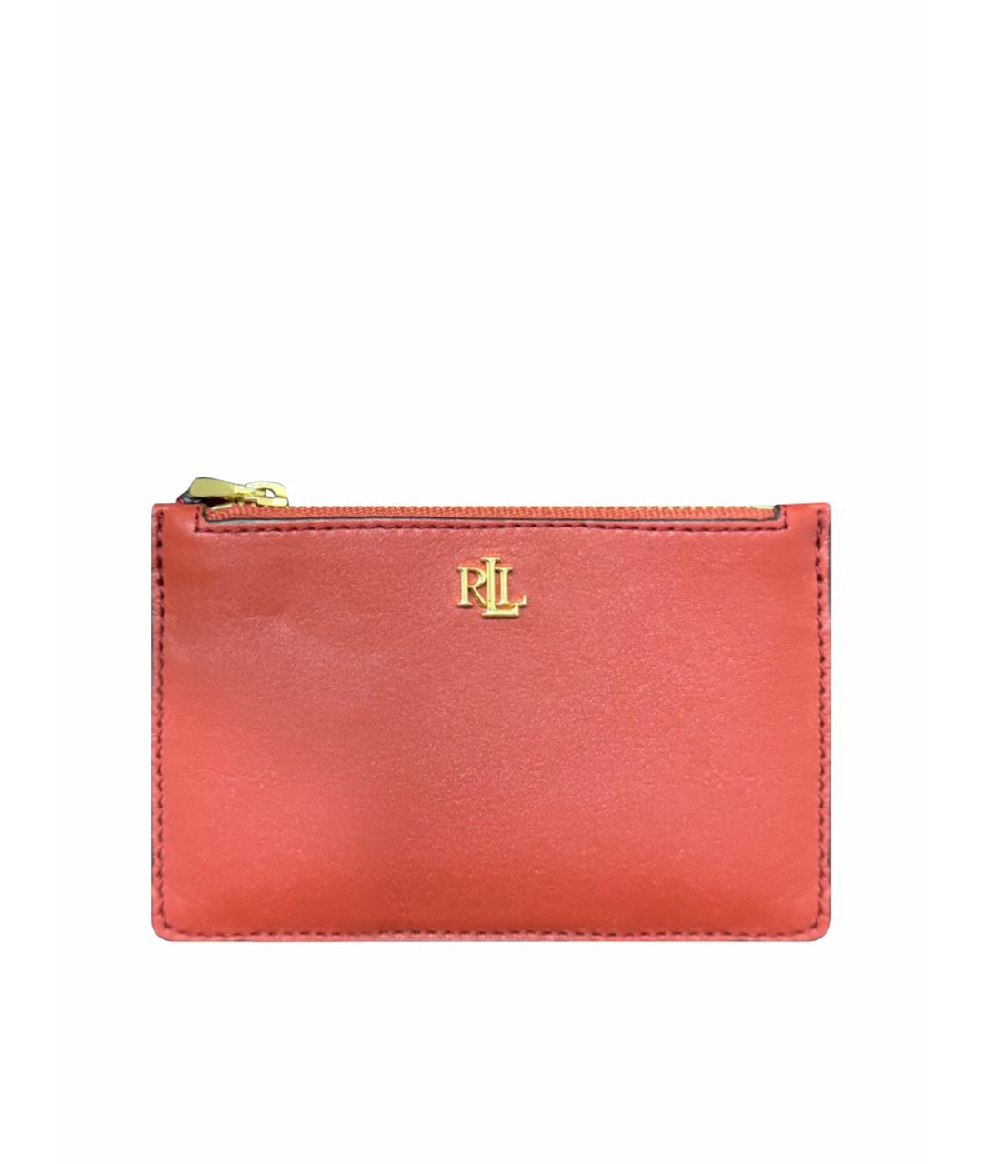 POLO RALPH LAUREN Красный кожаный кардхолдер, фото 1