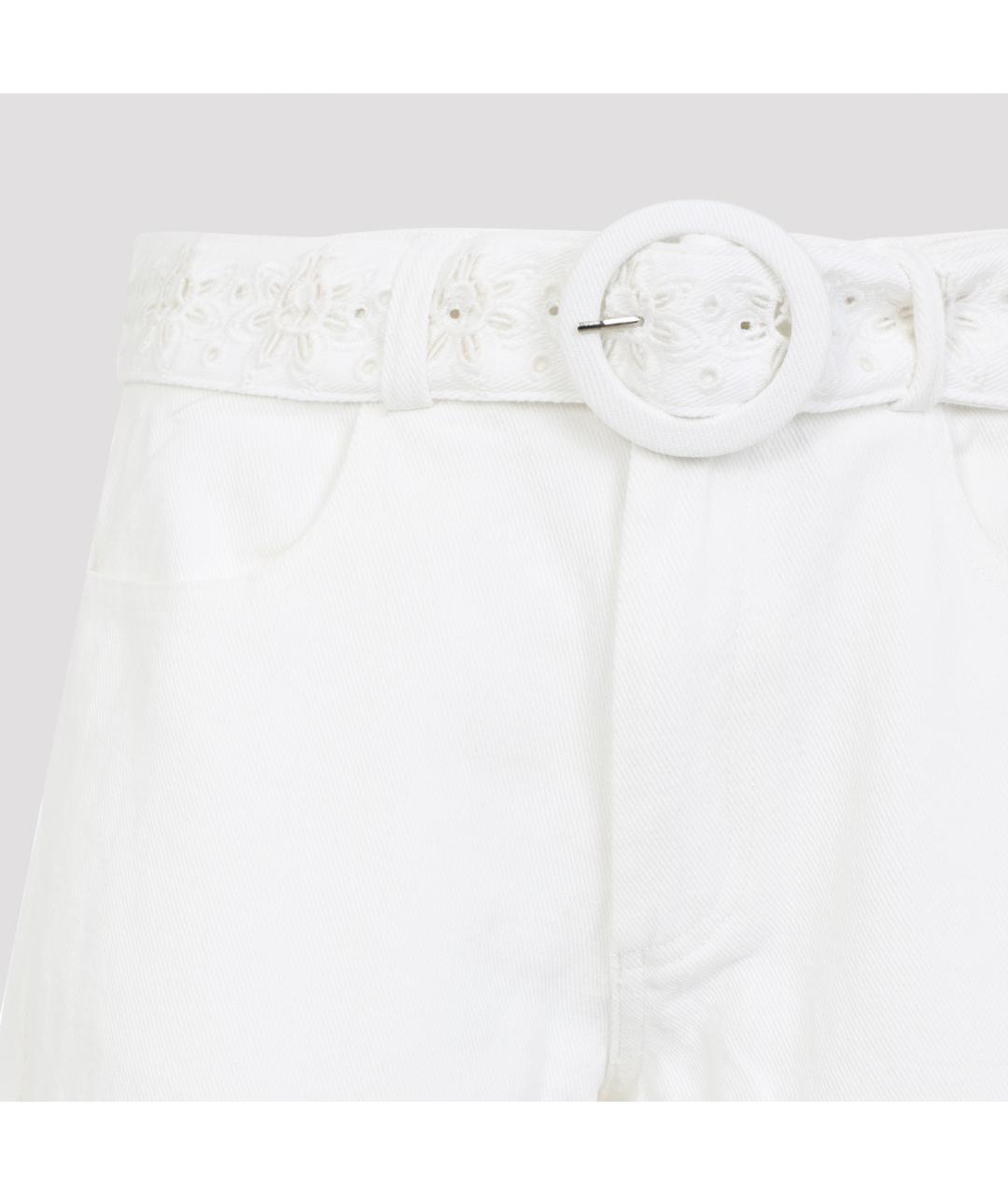 FARM RIO Белые хлопковые джинсы клеш, фото 4