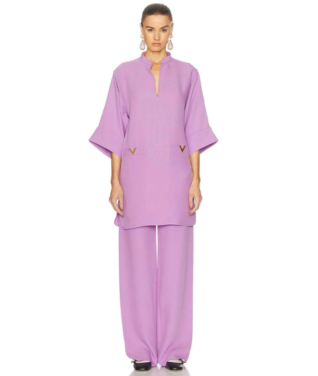 VALENTINO Фиолетовое шелковое коктейльное платье, фото 6