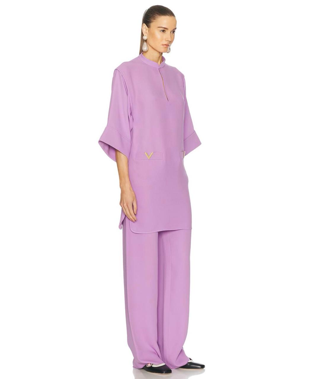 VALENTINO Фиолетовое шелковое коктейльное платье, фото 7