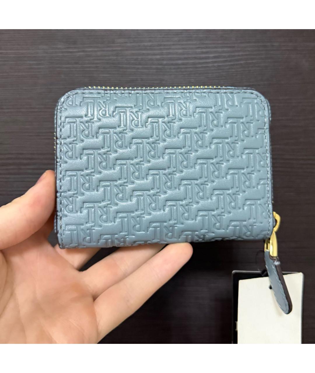 POLO RALPH LAUREN Голубой кожаный кошелек, фото 2