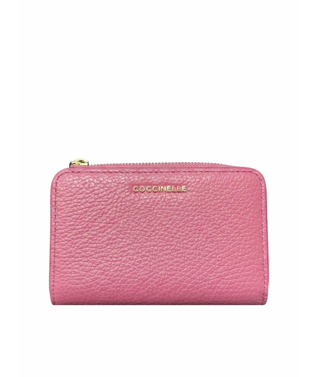COCCINELLE Розовый кожаный кошелек, фото 1