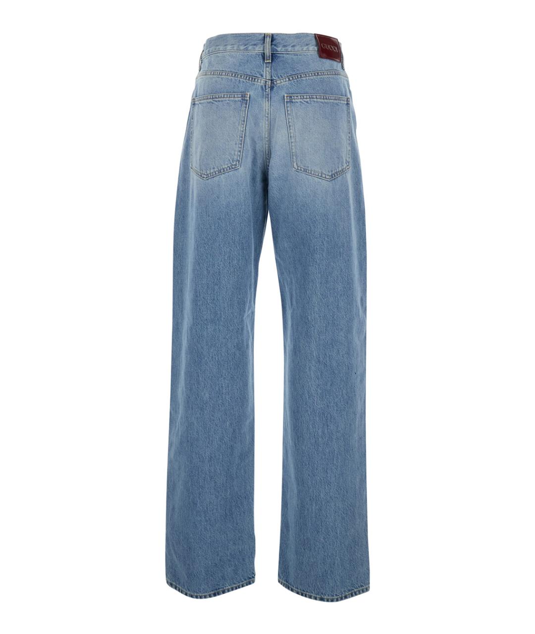 GUCCI Голубые прямые джинсы, фото 2