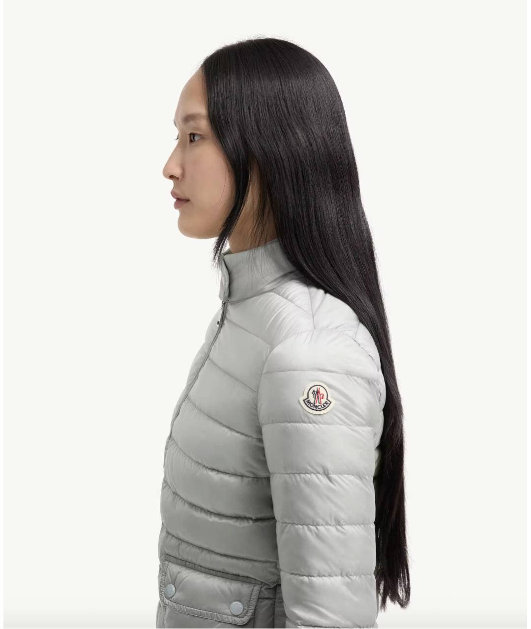 MONCLER Серый пуховик, фото 3