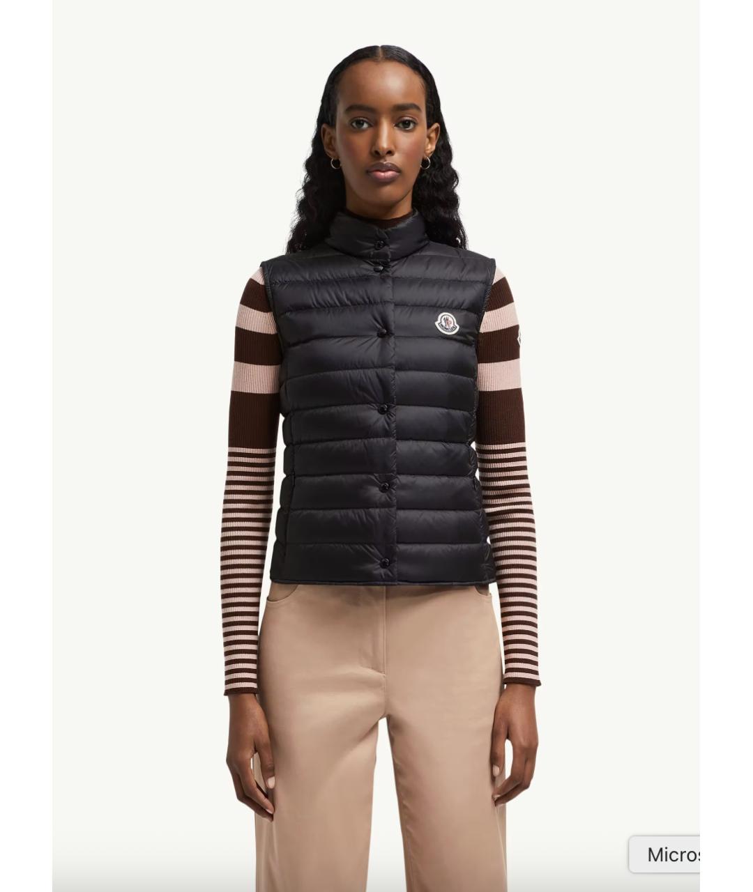 MONCLER Черный жилет, фото 4