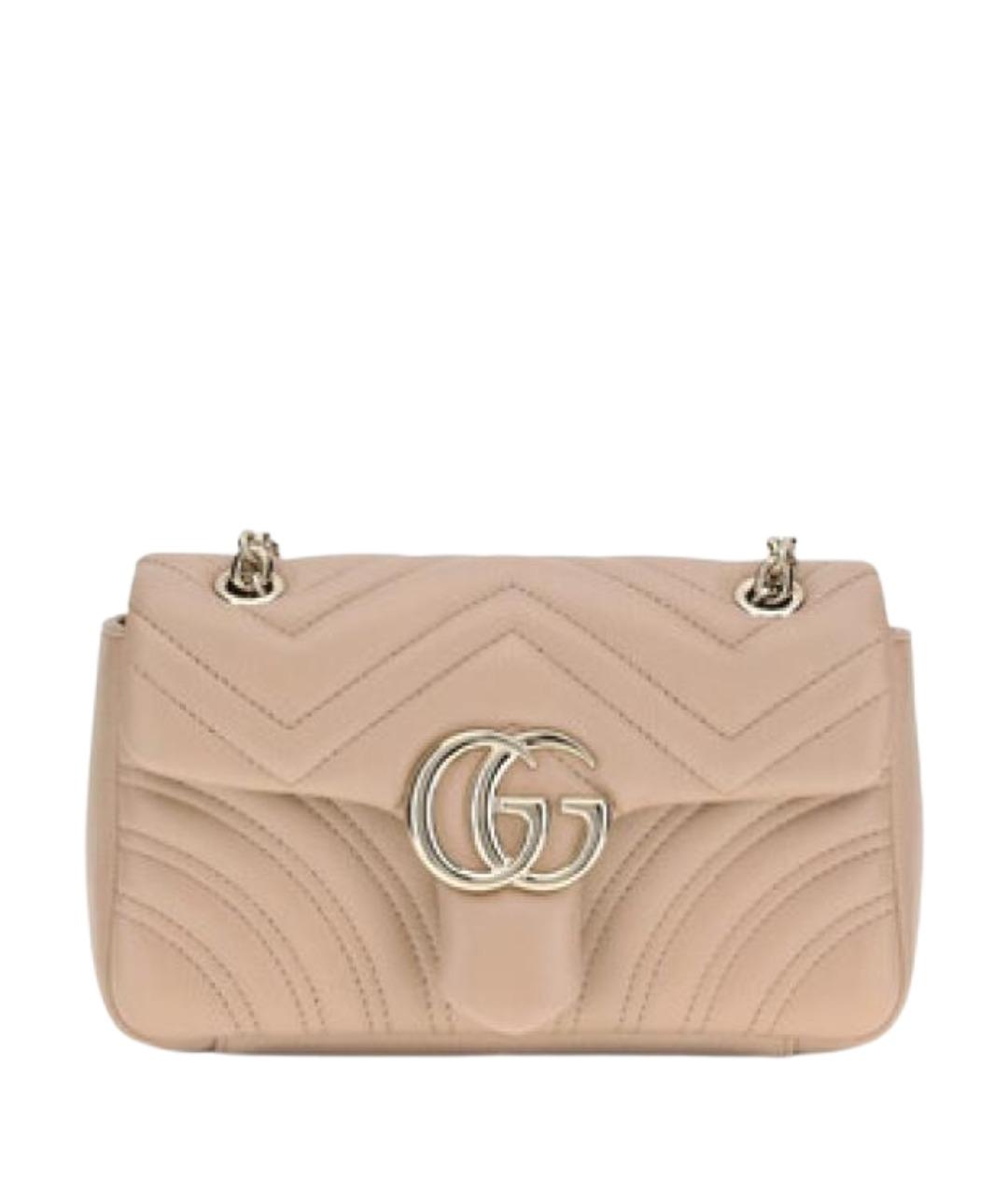 GUCCI Розовая кожаная сумка через плечо, фото 1