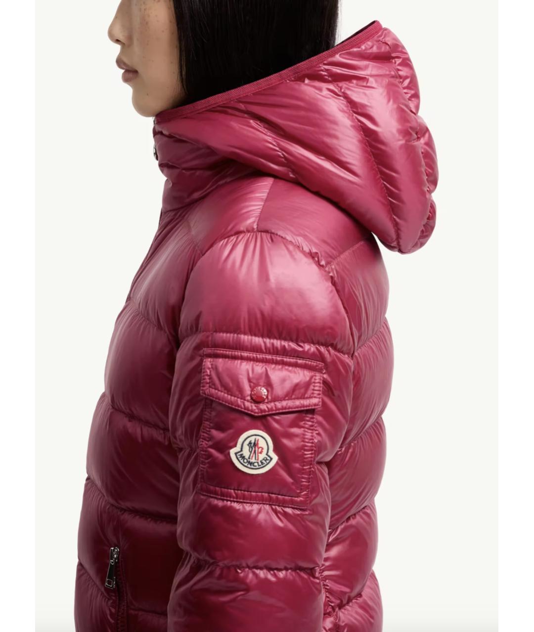 MONCLER Фуксия полиамидовый пуховик, фото 2