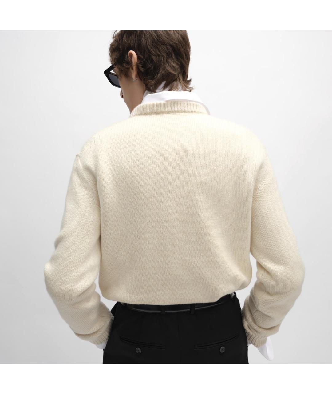 CELINE Бежевый кашемировый джемпер / свитер, фото 3