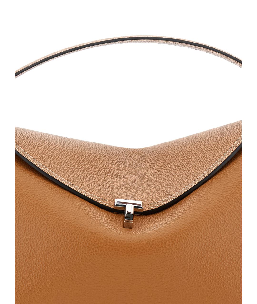 TOTEME Коричневая кожаная сумка через плечо, фото 3