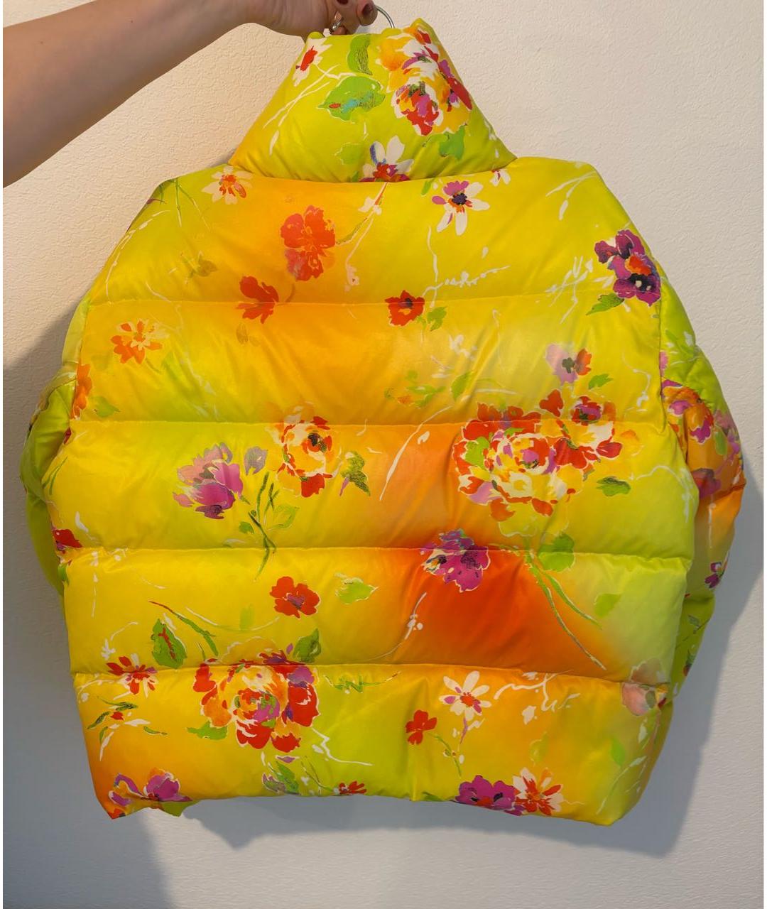 RALPH LAUREN Желтый полиамидовый пуховик, фото 2