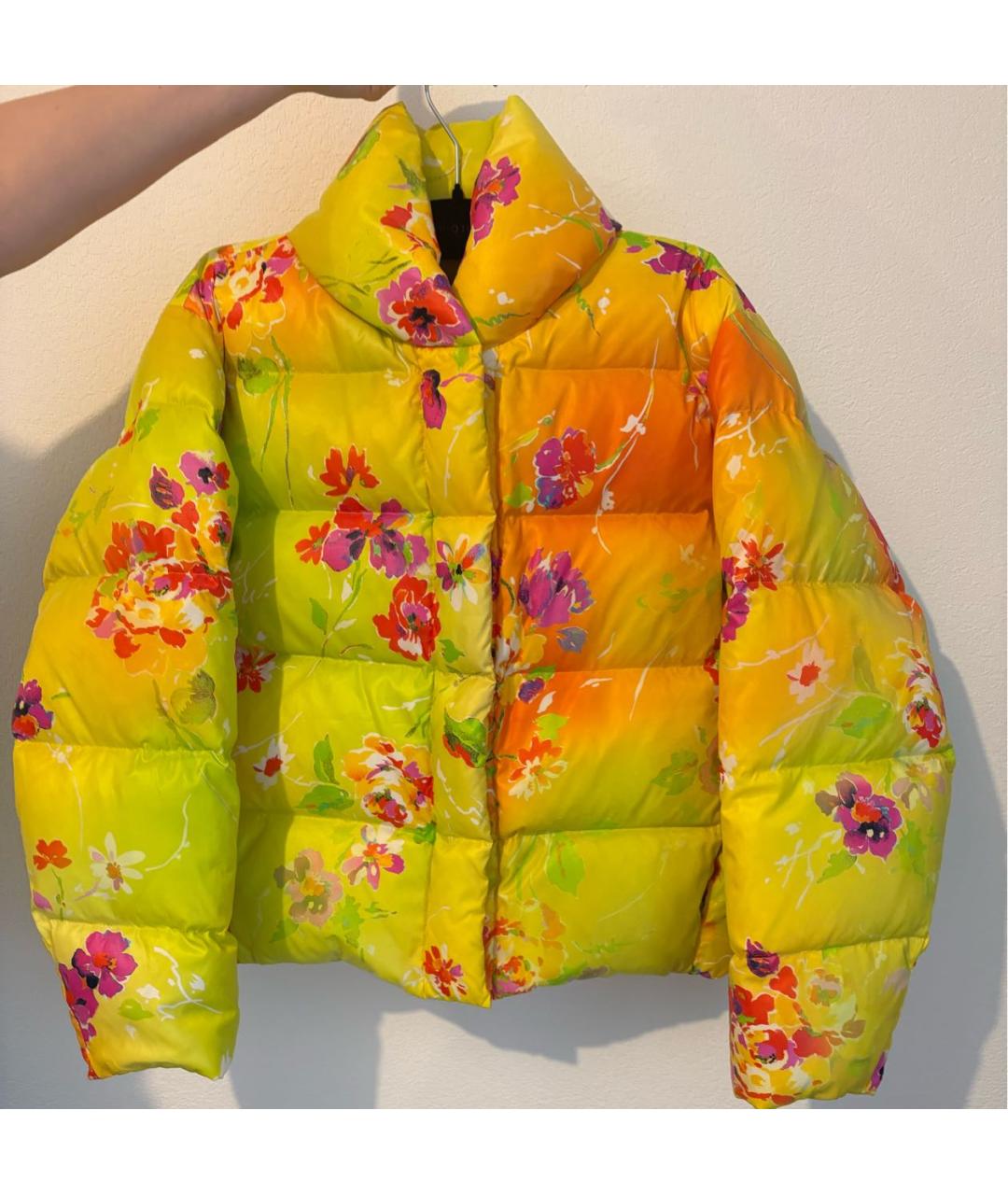 RALPH LAUREN Желтый полиамидовый пуховик, фото 9
