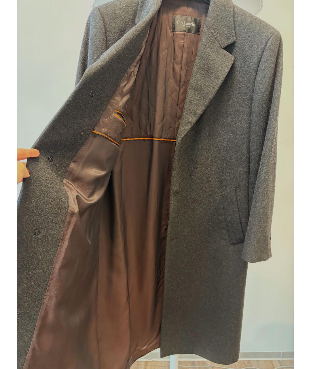 GUY LAROCHE Серое кашемировое пальто, фото 3