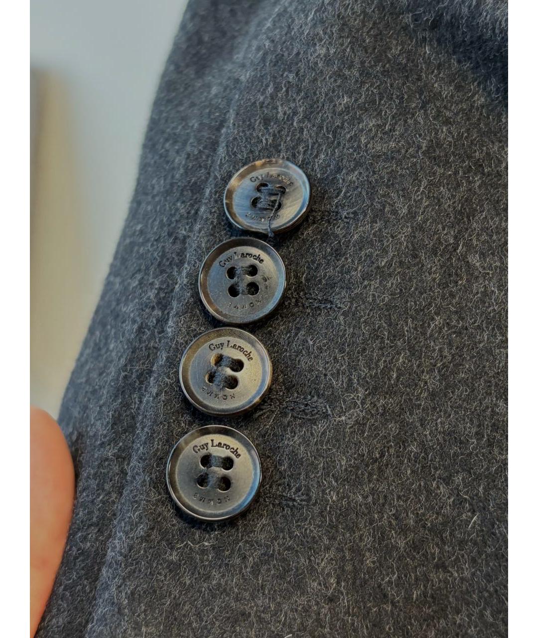 GUY LAROCHE Серое кашемировое пальто, фото 8