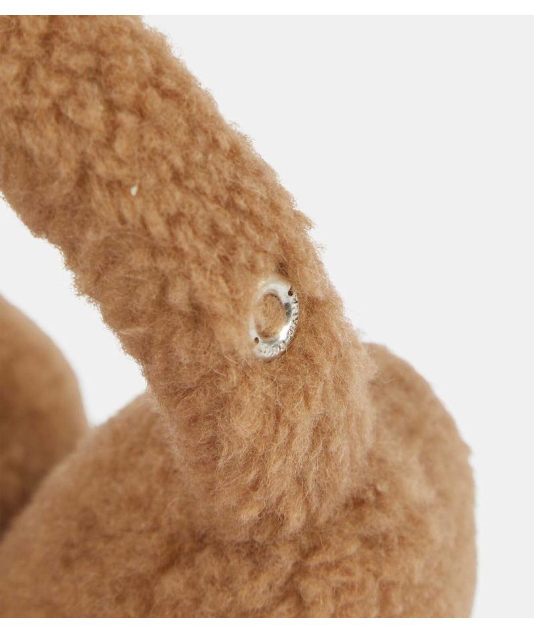 LORO PIANA Коричневые шерстяные наушники, фото 2