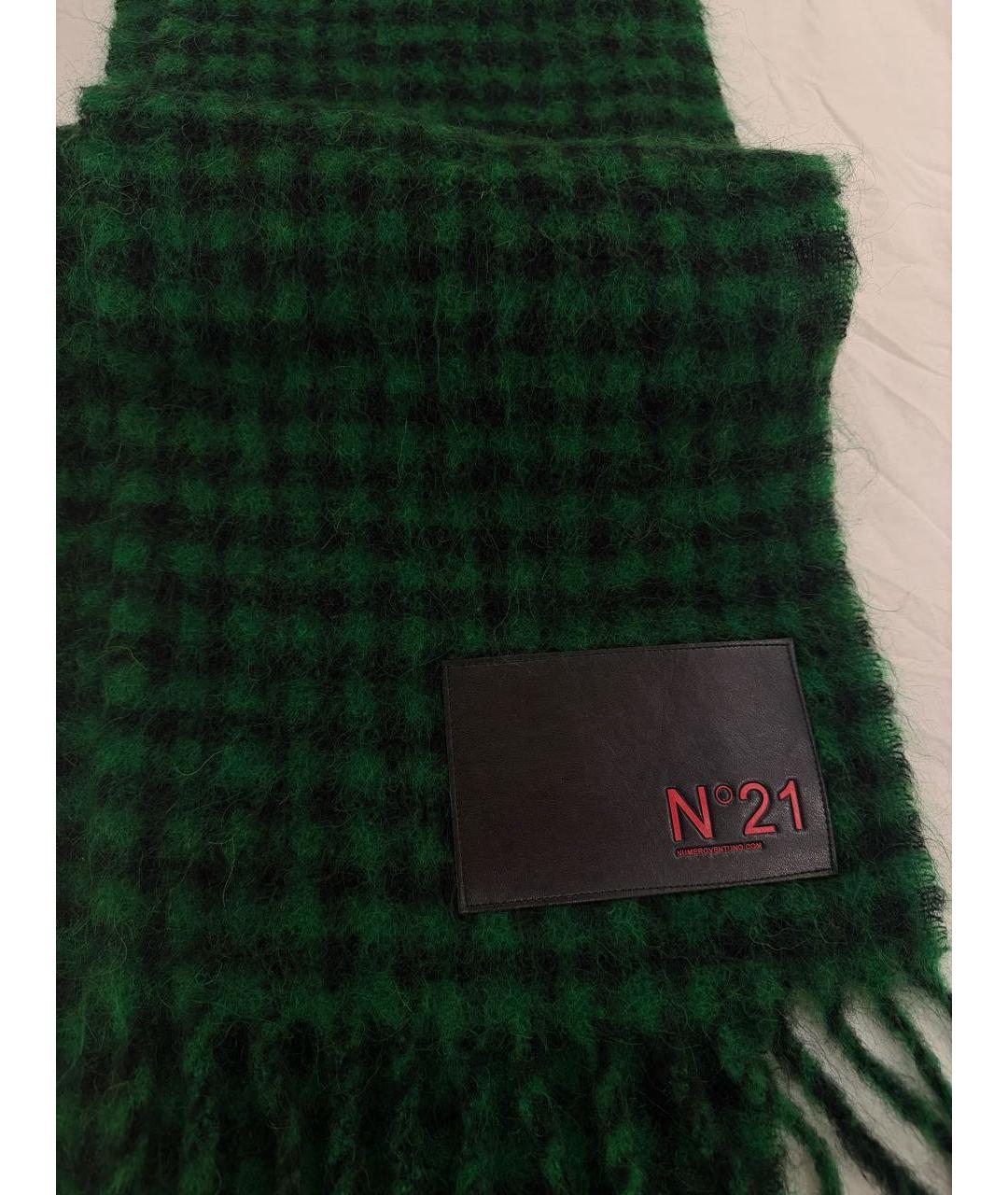 NO. 21 Зеленый шерстяной шарф, фото 5