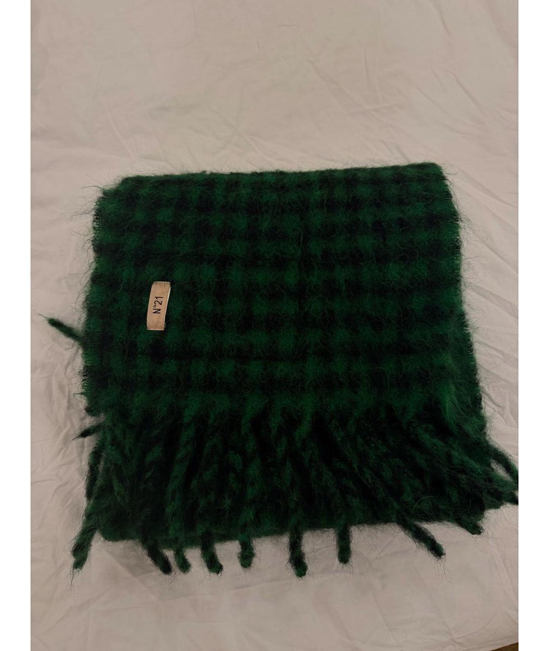 NO. 21 Зеленый шерстяной шарф, фото 7
