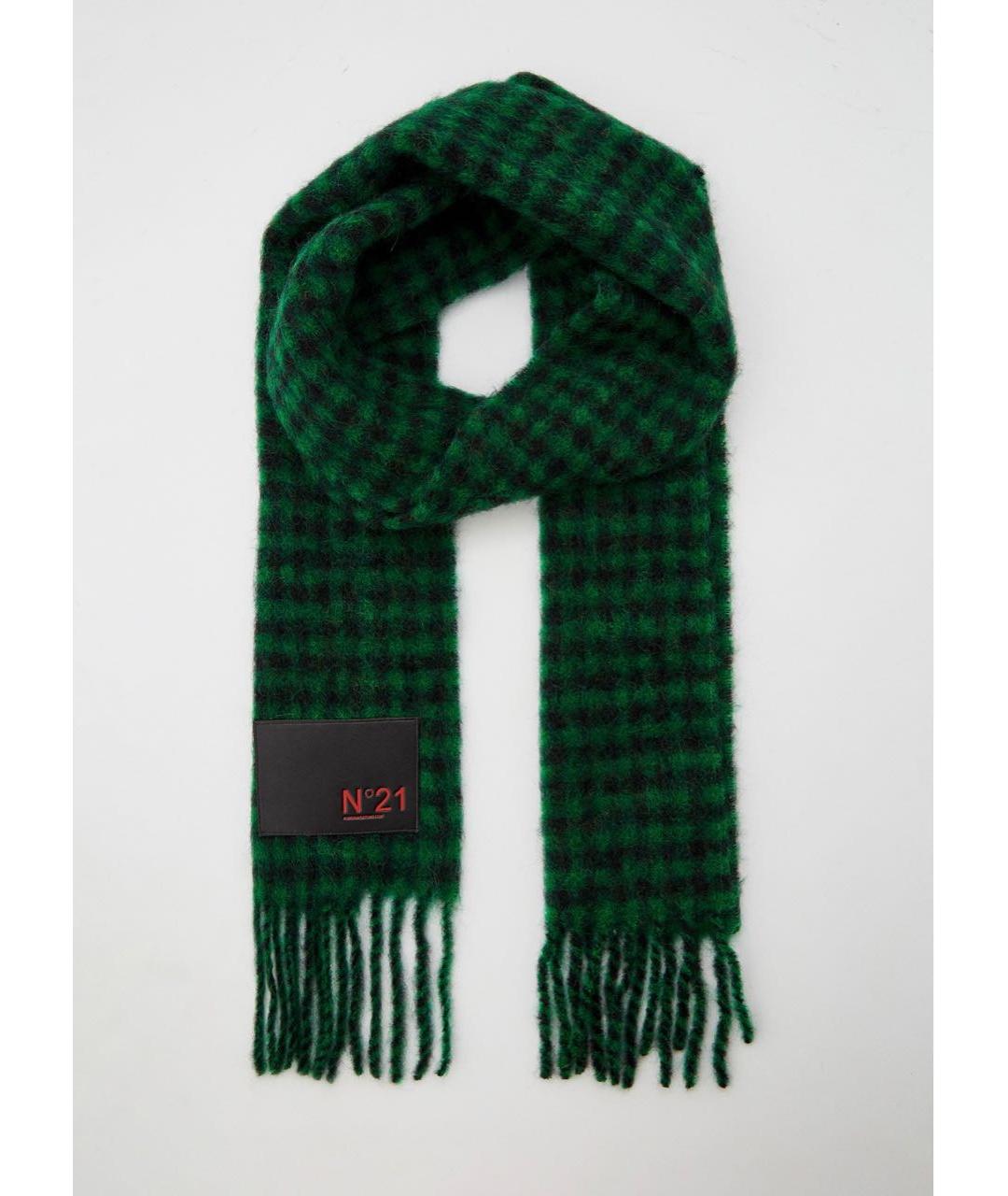NO. 21 Зеленый шерстяной шарф, фото 8